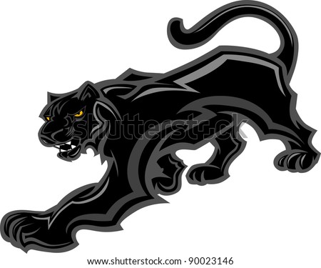 Graphic Mascot Vector Image Of A Walking Panther Body - 90023146 ...