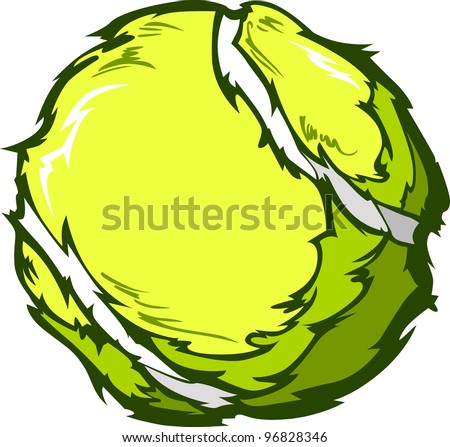Tennis Ball Template Cartoon Vector Illustrations