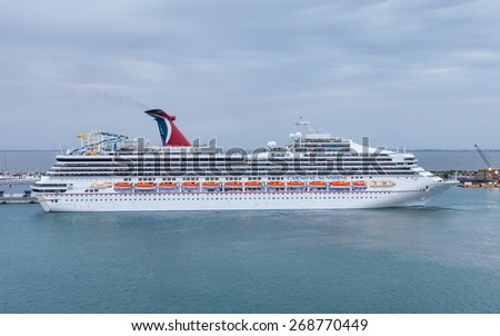 PORT CANAVERAL, FLORIDA - NOVEMBER 22:  Carnival cruise ship Sunshine in Port Canaveral on November 22, 2014.  Carnival Sunshine, whose maiden voyage was in 1996, is owned by Carnival Cruise Lines.