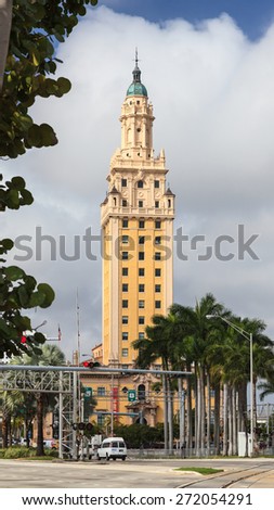 MIAMI, FLORIDA, NOVEMBER 20:  The Freedom Tower in Miami, Florida pictured on November 20th, 2014.  In 2008 the Miami city landmark was declared a US National Historic Landmark.
