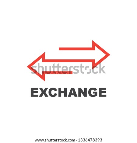 Exchange logo. Flip over or turn arrow. Reverse sign 