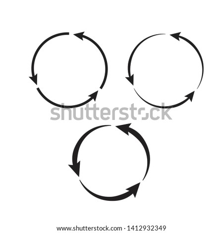 Set of round arrows. Arrows business infographic vector 