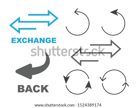 Exchange logo. Flip over or turn arrow. Reverse sign