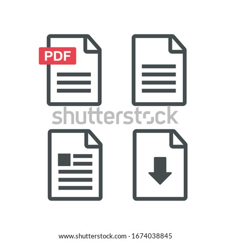 Upload icon vector. Document text icon. Upload information