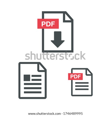 Document icon flat image. Document vector download icon. Document Web icon set.