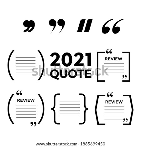 Quotes icon vector set. Quote marks symbol