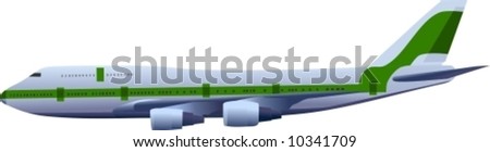 vector - airplane flying Boeing 747