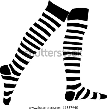 Vector - Legs In Stripped Socks - 11557945 : Shutterstock