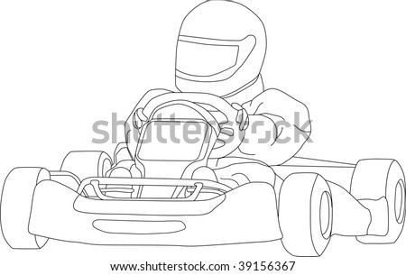 Vector - Go Kart Isolated On Background - 39156367 : Shutterstock