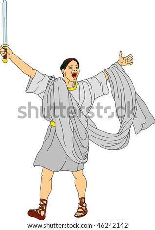 Vector - The Victorious Roman Gladiator - 46242142 : Shutterstock