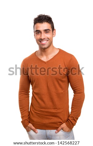 Smiling guy posing