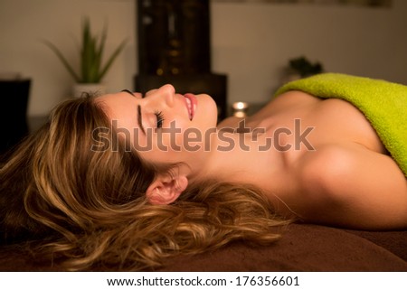 Beautiful woman at beauty center and spa - Soft Light