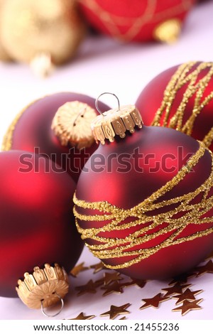 Red and gold xmas balls