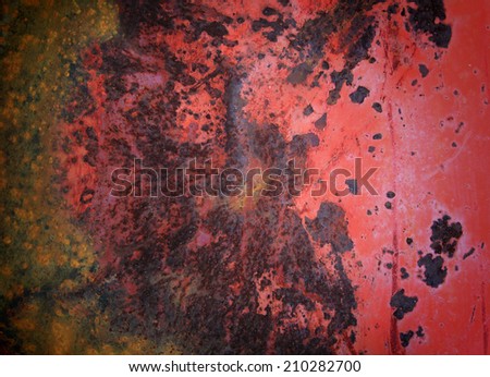Textured background of Rusty red metal or zinc