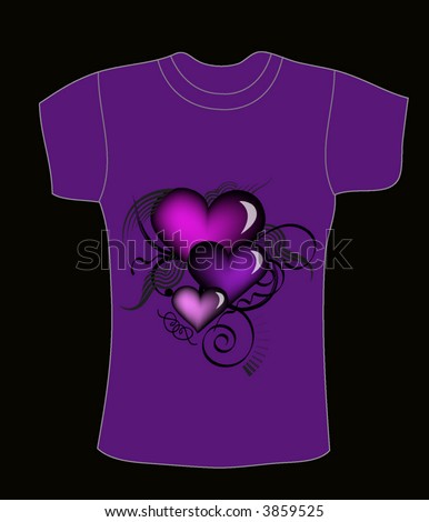 Vector Purple T-Shirt Design - 3859525 : Shutterstock