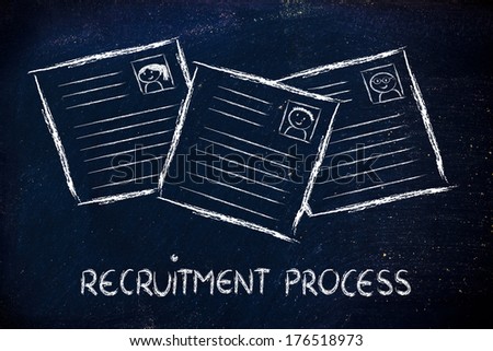 CV selection and the recruitment process, resumes of different people