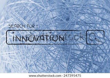 seeking innovation, design of internet search bar on unusual surface