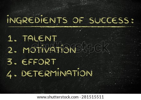 talent, motivation, effort and determination: ingredients of success