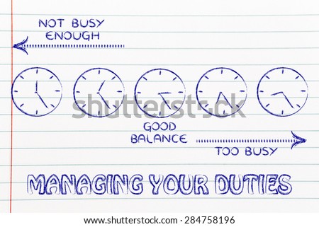 managing your duties: find a good balance between too busy and not enough