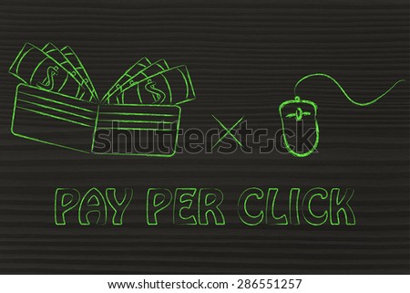 pay per click, concept of internet business and blogs