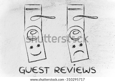 hotel feedback by guests: positive and negative feedback on door hangers