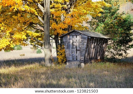Old Corn Crib structure in Sleeping Bear Dunes National Lakeshore.  Michigan Autumn