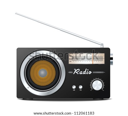 Retro radio. Vector illustration