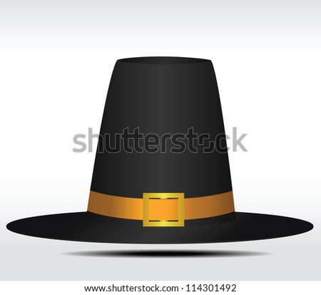 Gorgeous pilgrim hat. Vector illustration