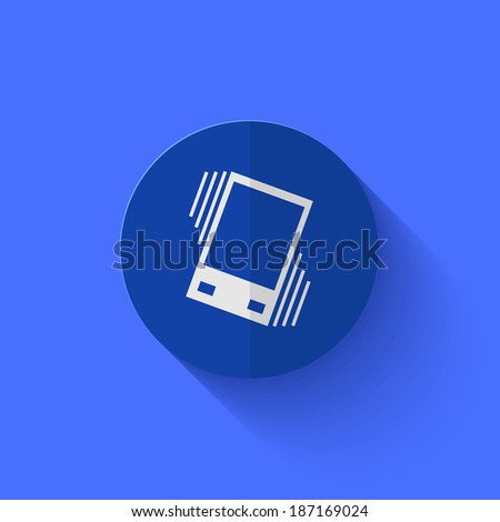 Vector modern flat blue circle icon. Eps10