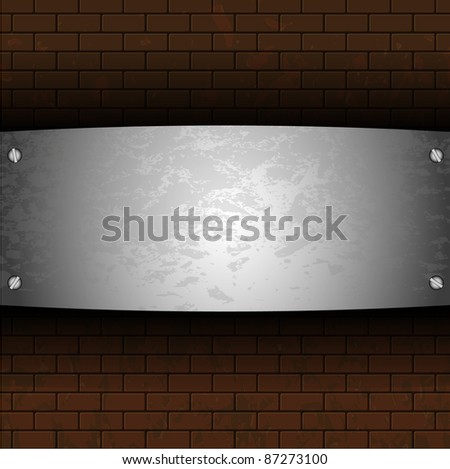 raster version.  steel plate on brick for your design