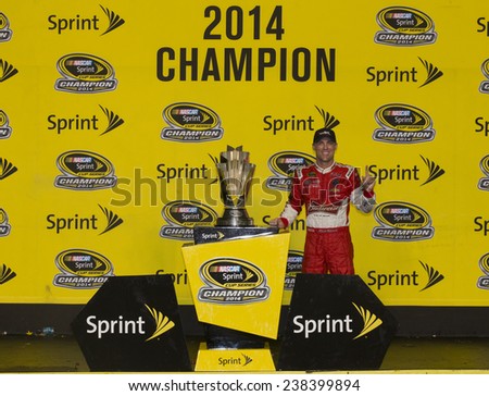 Homestead, FL - Nov 16, 2014:  Kevin Harvick (4) wins the NASCAR Sprint Cup Series Championship at Homestead-Miami Speedway in Homestead, FL.