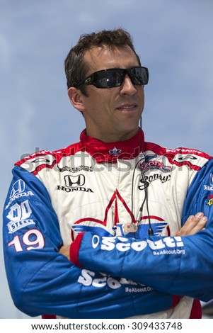 Fort Worth, TX - Jun 07, 2013:  Justin Wilson (19) takes to the track for a practice session for the Firestone 550 race at the Texas Motor Speedway in Fort Worth, TX.