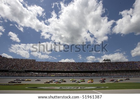 TALLADEGA, AL - APR 25:  The NASCAR Sprint Cup Series takes to the track for the running of the Aaron\'s 499 race at the Talladega Superspeedway on Apr 25, 2010 in Talladega, AL.