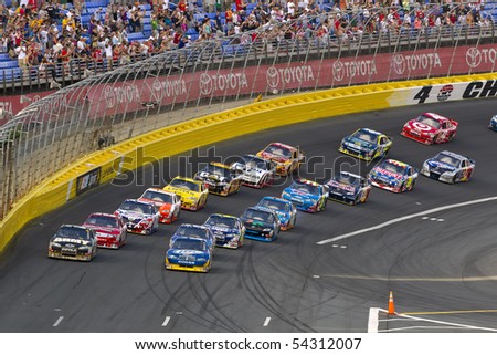 CONCORD, NC - May 30:  The NASCAR Sprint Cup teams take to the track for the Coca-Cola 600 Race at the Charlotte Motor Speedway on May 30, 2010 in Concord, NC
