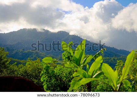 The mountain views near San Jose, Costa Rica