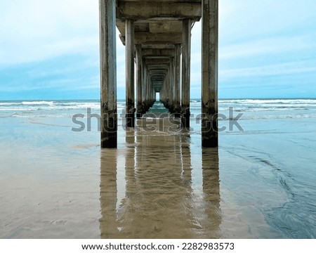 Similar – Image, Stock Photo View under the pier in Scripps Beach, San Diego