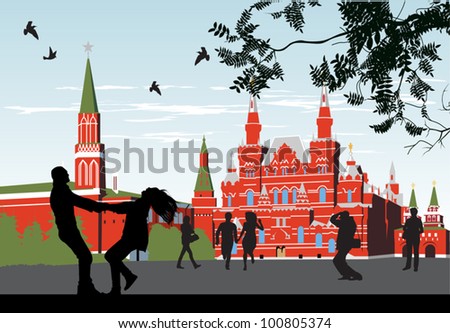 couples on the Red Square