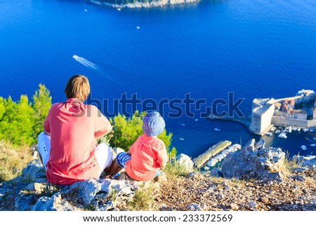 father and son travel in Europe, Croatia