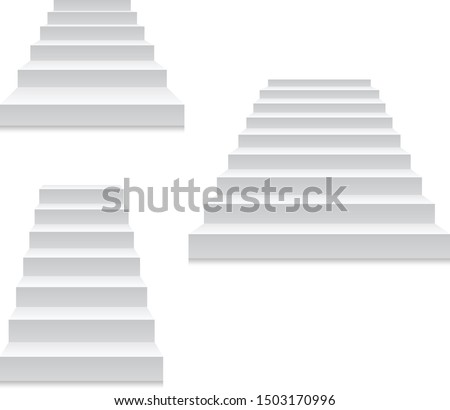 Similar – Foto Bild weiße Treppe vor lila Wand