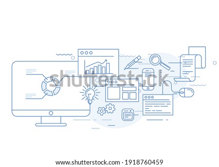 Analytics and marketing tools - online data statisics, SEO and SMM analyze