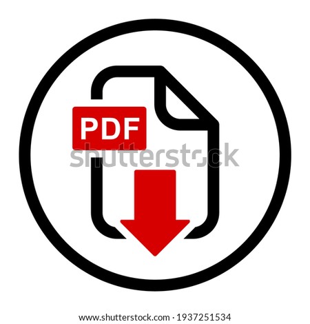 PDF file download simple icon