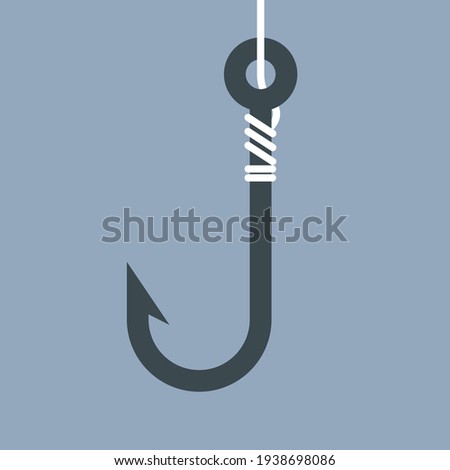 Hook and fishing line - simple icon