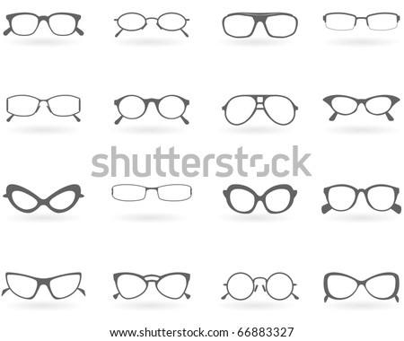 Glasses in different styles