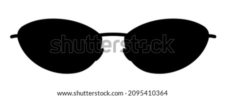 Matrix sunglasses oval shape. Vector illustration.