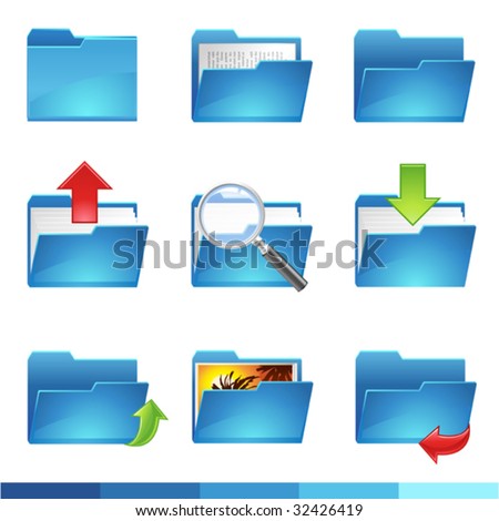 9 vector folder icons set1