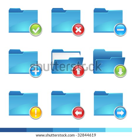 9 vector folder icons set 3