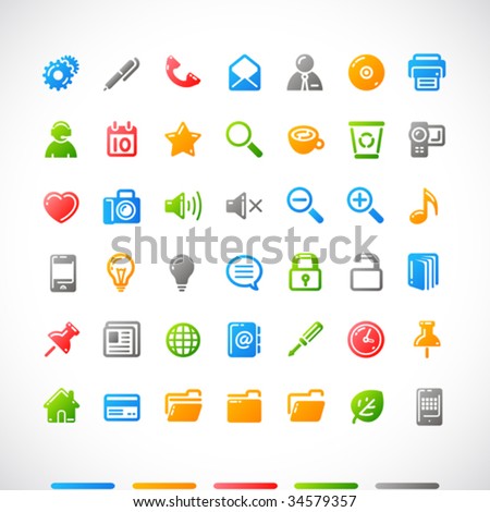 vector web icons set