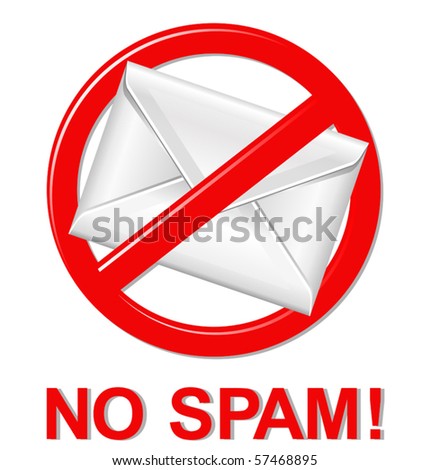 vector spam warning sign