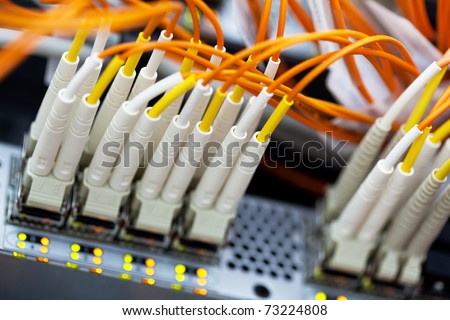 Network Switch. Closeup view with shallow DOF.