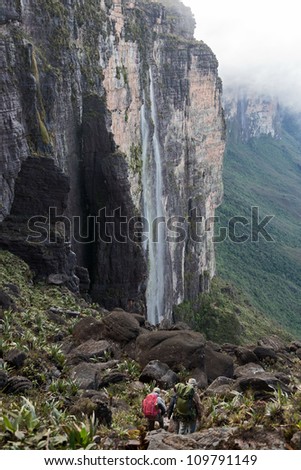 The descent from the plateau of Roraima down in Canaima National Park - Venezuela, Latin America